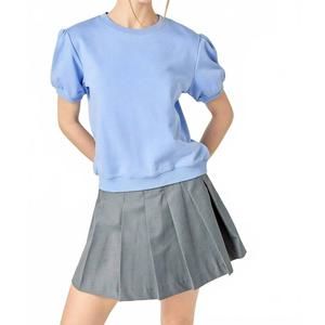 NEW ENGLISH FACTORY french terry top in powder blue